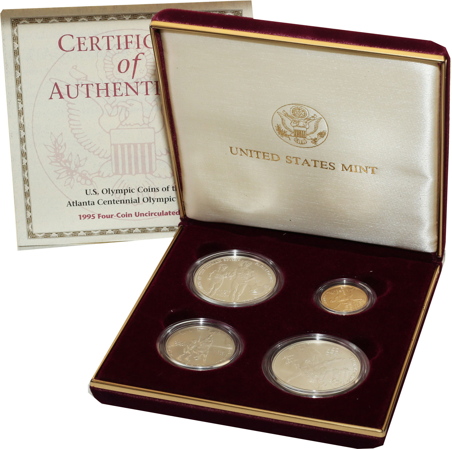 USA. Olimpic coins 1/2 - 5 dolarów 1995 - Atlanta, zestaw 4 monet